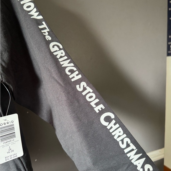 Grinch Face Graphic Men's Sweater - Charcoal - Picture 3 of 3